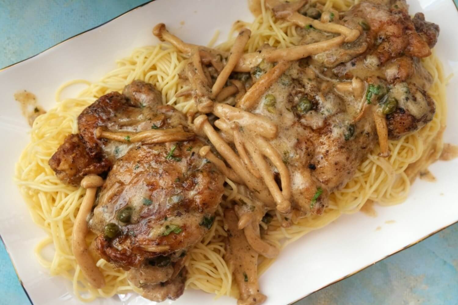 Creamy Chicken Piccata with Thighs