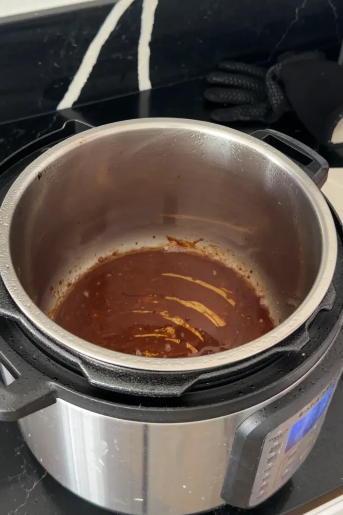 Caramelized sugar sauce in Instant Pot for Chinese red braised pork