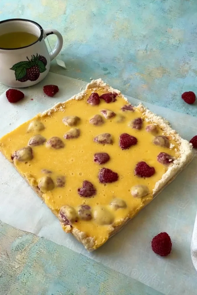 Raspberry lemon bars.