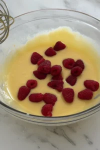 Fresh raspberries added to the creamy lemon filling.