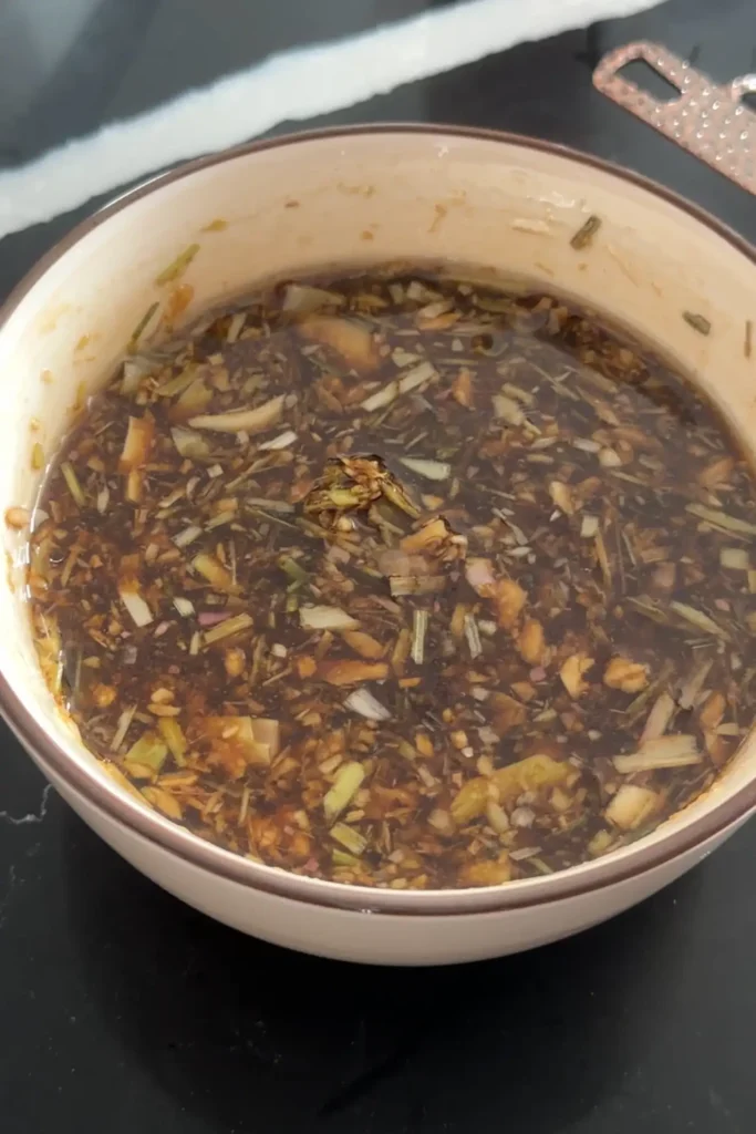 Chicken Inasal marinade mixed until well combined