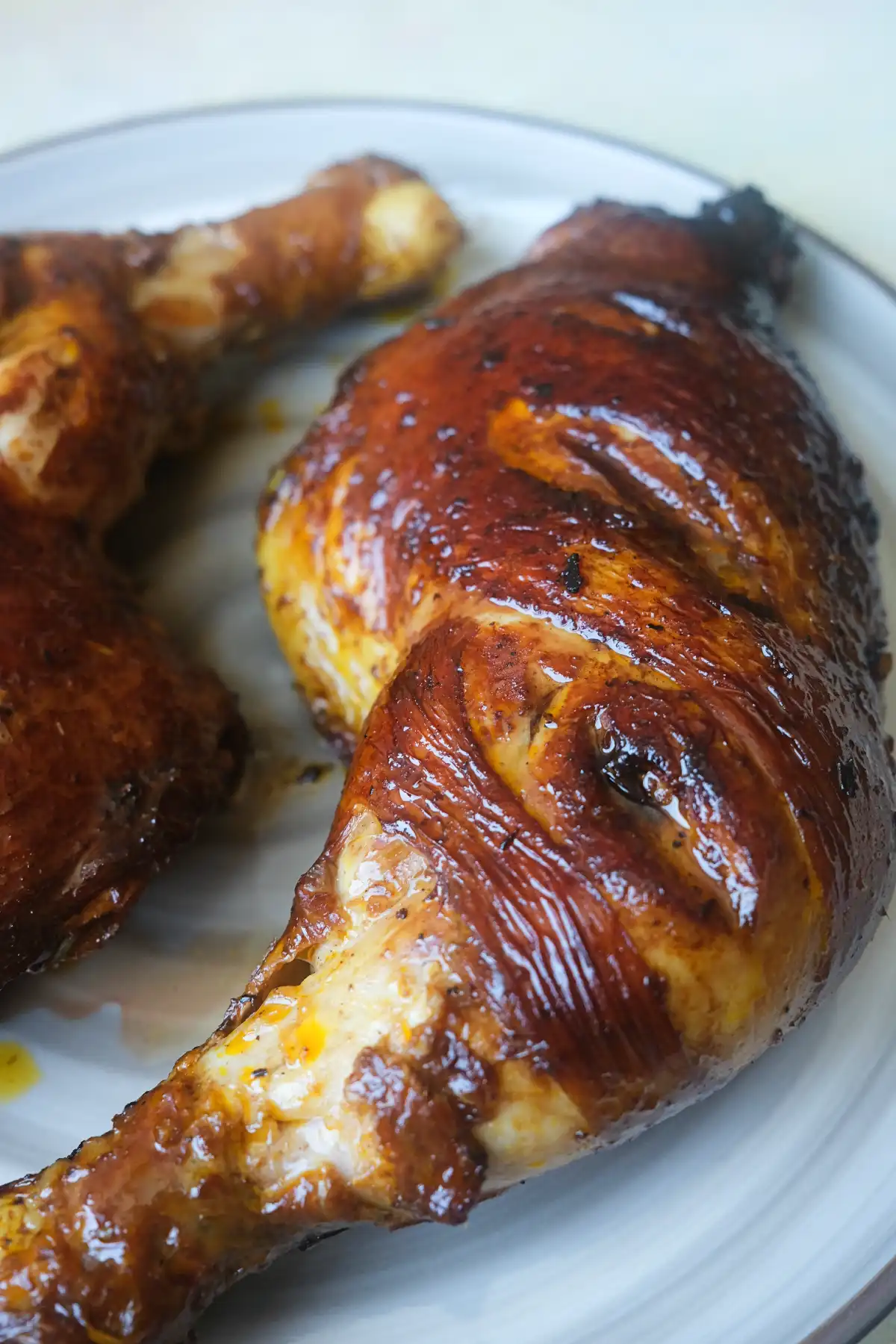 Golden brown Chicken Inasal made with a savory lemongrass marinade